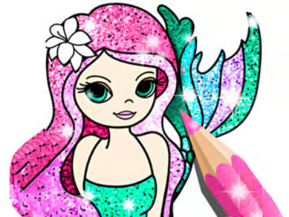 Leikur Litarbók: Little Mermaid  á netinu