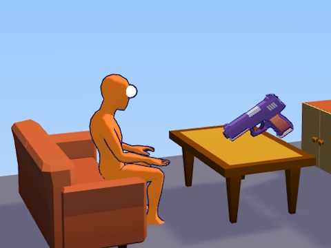 Leikur Ragdoll Gun Shooter: Cannon Spinner Playground  á netinu