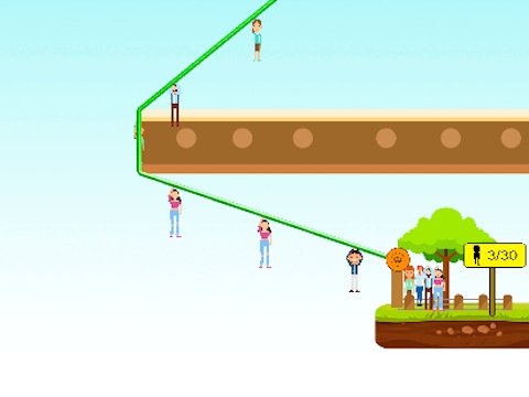 Leikur Zipline fólk bjargar  á netinu