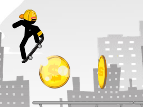 Leikur Stickman skautaborg  á netinu