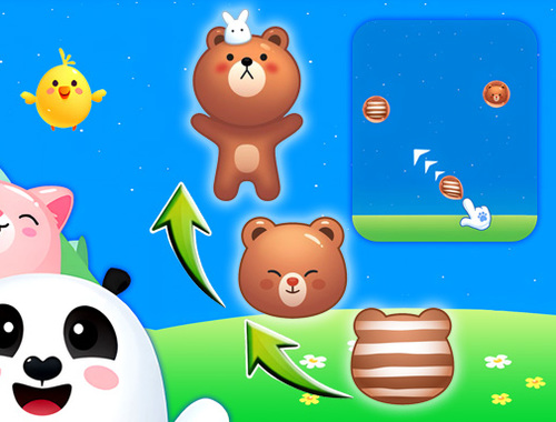 Leikur Dýra sameining: Bubble Shooter  á netinu