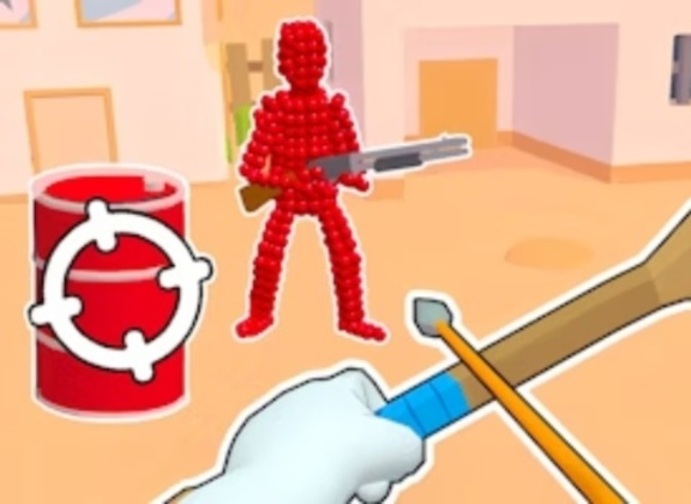 Leikur Stickman Archer skjóta örvar á rauðu  á netinu