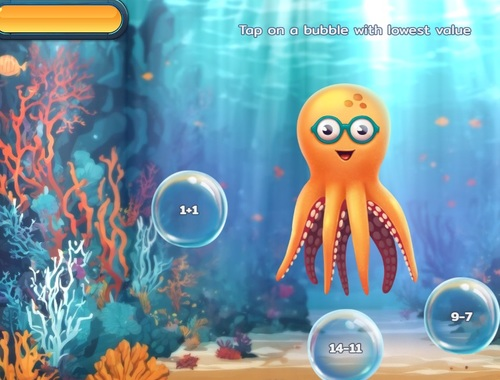 Leikur Bubble Math Dive  á netinu