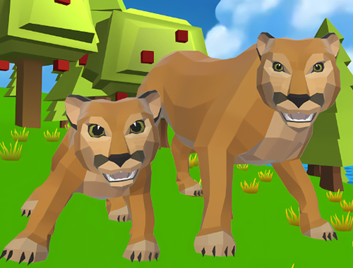 Leikur Cougar Simulator: Stórir kettir  á netinu