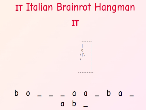 Leikur Ítalski Brainrot Hangman!  á netinu