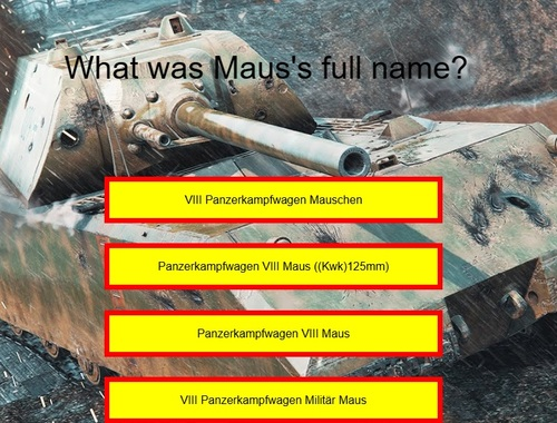 Leikur Tanki spurningakeppni: Maus  á netinu