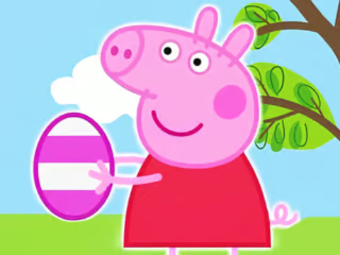 Leikur Jigsaw þraut: Peppa svín páskaegg  á netinu