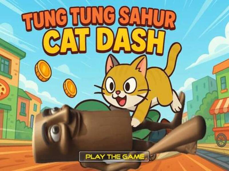 Leikur Tung Tung Sahur Cat Dash á netinu