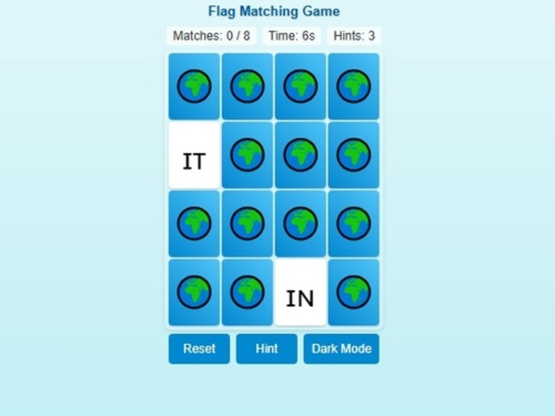 Leikur Minni Match Flag Edition á netinu