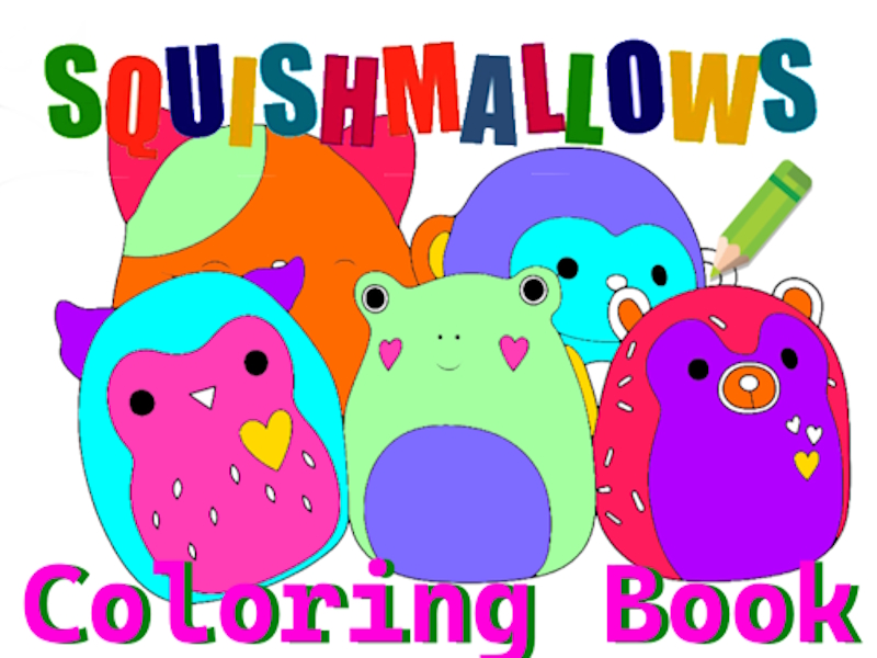 Leikur Squishmallow litarbók á netinu