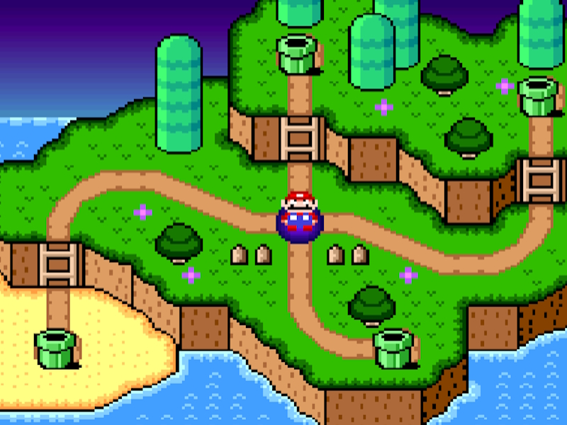 Leikur Super Mario World Legend of the Four Keys á netinu