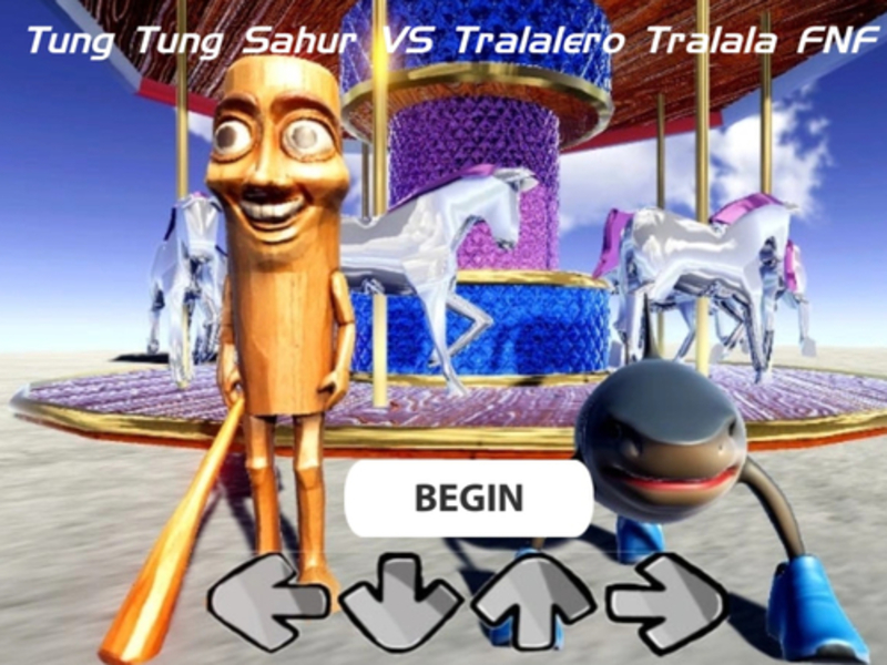 Leikur Tung Tung Sahur vs Tralalero Tralala FNF á netinu