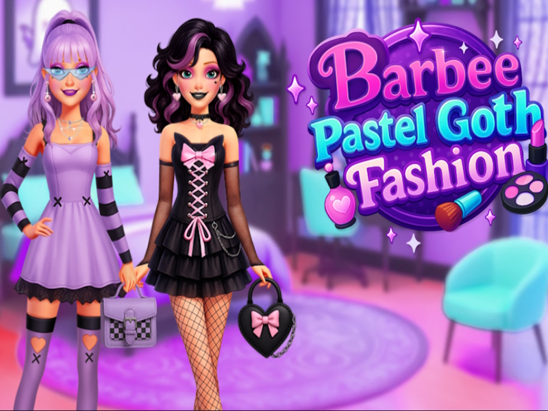 Leikur Barbee pastel goth tíska á netinu