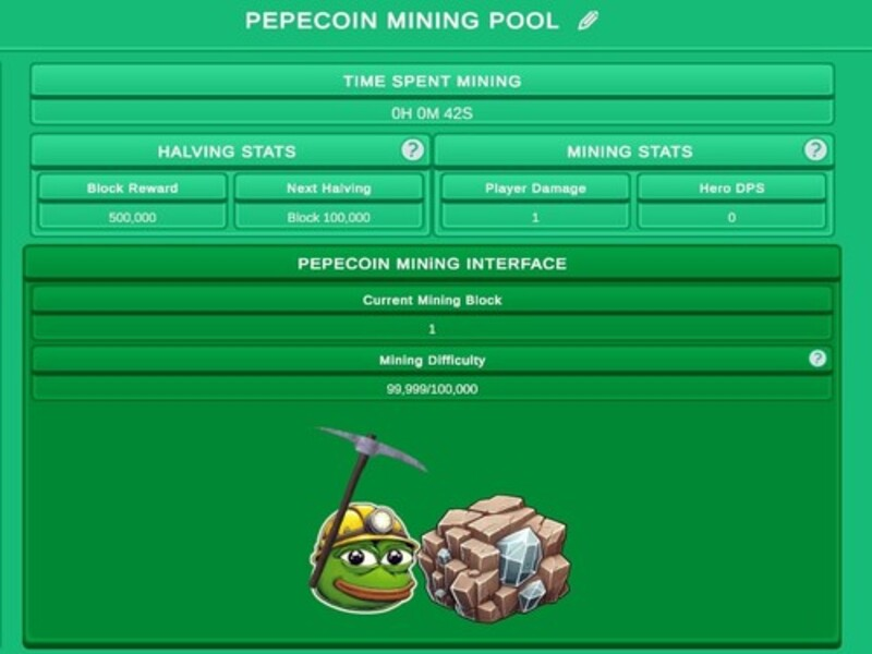 Leikur Pepecoin Miner Idle Simulator á netinu