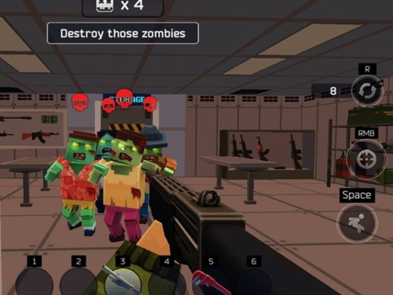 Leikur Pixla bardaga: Zombies Strike á netinu
