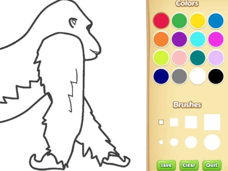 Leikur Gorilla litarbók fyrir börn á netinu