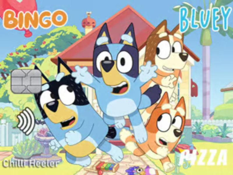 Leikur Jigsaw þraut: Bluey kreditkort á netinu