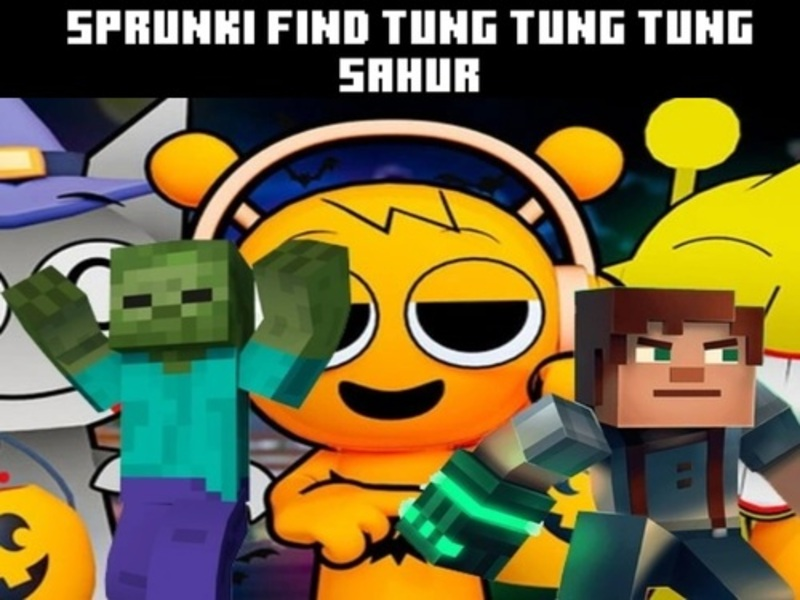 Leikur Sprunki Find Tung Tung Sahur á netinu