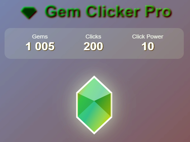 Leikur Gem Clicker Pro á netinu