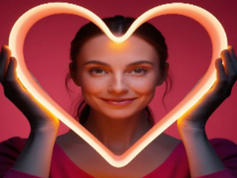 Leikur Heart Woman glóa púsluspil á netinu