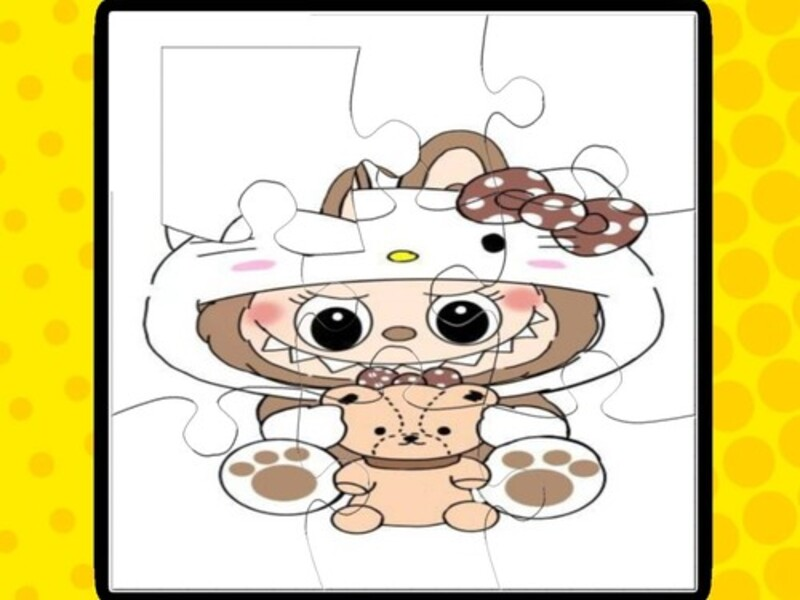 Leikur Labubu Jigsaw þrautir fyrir börn leik á netinu