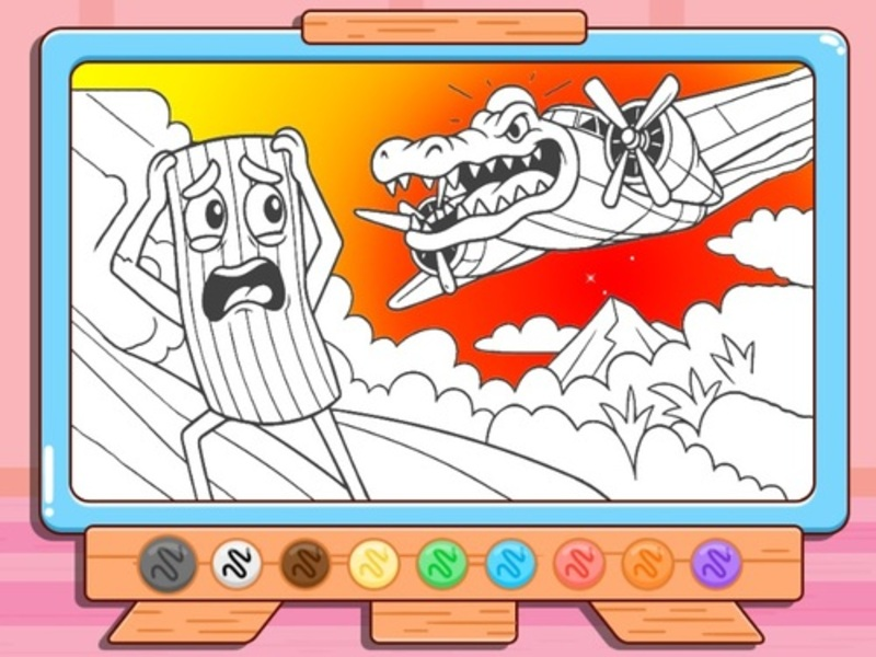 Leikur Litarbók: Bombardino Crocodilo á netinu