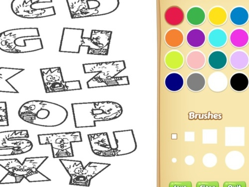 Leikur Alphabet Animal Coloring Book fyrir krakka á netinu