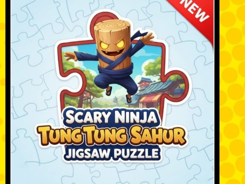 Leikur Ógnvekjandi Ninja Tung Tung Sahur púsluspil á netinu