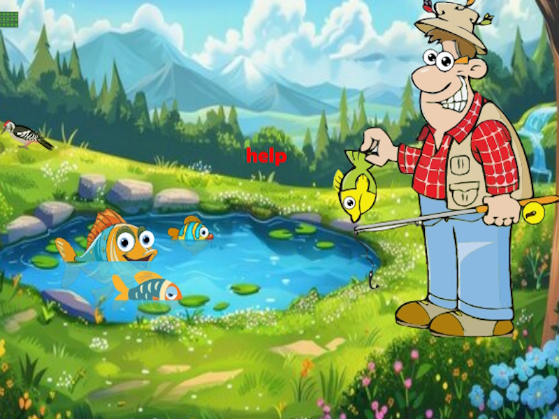 Leikur Endurheimta fisk frá fiskimanni á netinu