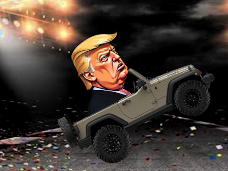 Leikur Trump Wheelie Challenge á netinu