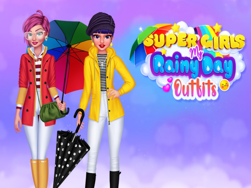 Leikur Super Girls Rainy Day outfits á netinu