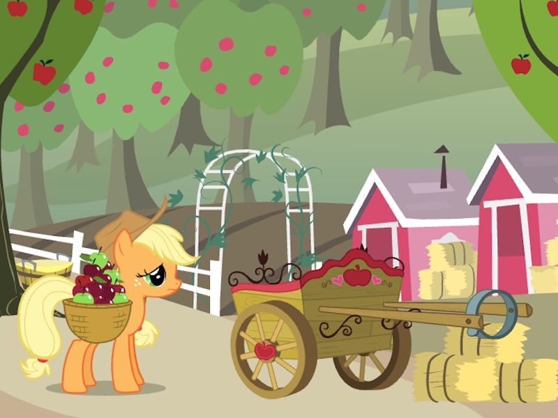 Leikur Litla hesturinn minn Applejack's Apple Harvest á netinu
