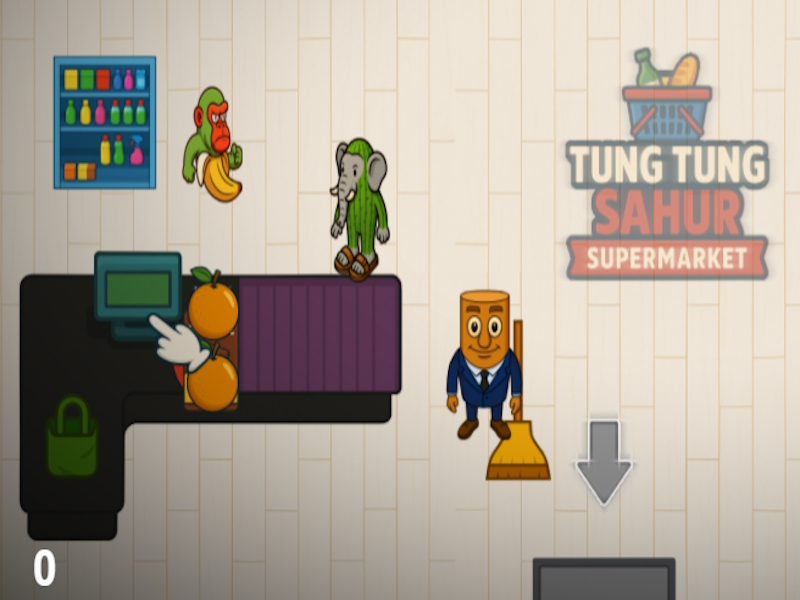 Leikur Tung Tung Sahur matvörubúð á netinu