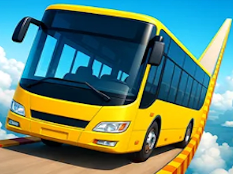 Leikur Sky Bus Mega Ramp Drive á netinu
