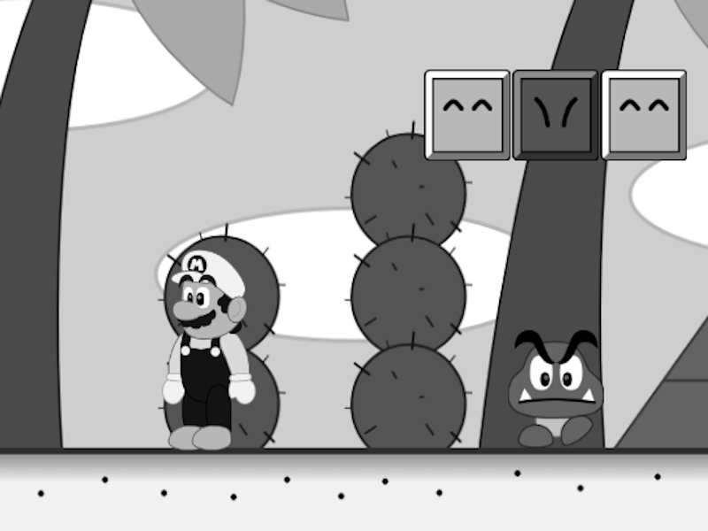 Leikur Super Mario land innan grunni á netinu